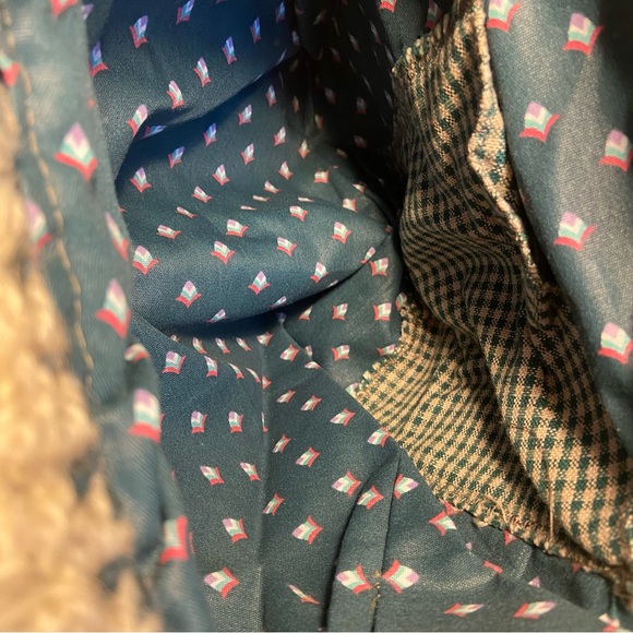 Handmade Chunky Knit Hobo Bag crossbody Purse carry all Boho Hippie green tan - Picture 9 of 16